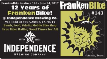FrankenBike Austin # 143: June 24, 2017, 10am-4pm