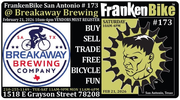 【新品】 BICYCLE NEW FAN BACK OHIO製 スペイン関税印 FrankenBike San Antonio # 173: SATURDAY, February 21, 2026 from