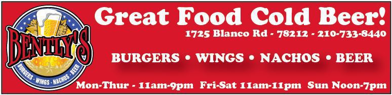 Bently's Burgers Wings Nachos Beer San Antonio FrankenBike