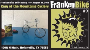 FrankenBike Bell County # 9: August 11, 2018 from 10am-4pm at King of the Mountains Cyclery in Nolanville, Texas
