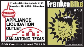FrankenBike San Antonio #98: November 10, 2018, 10am-4pm at Appliance Liquidation Outlet