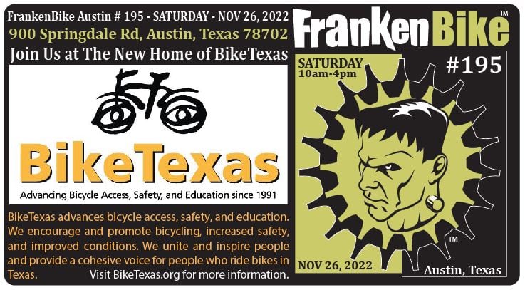 FrankenBike Austin # 195: SATURDAY @ BikeTexas