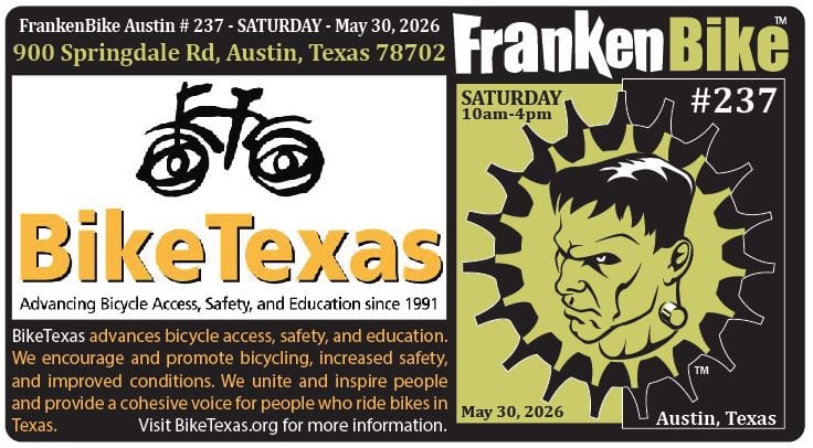 FrankenBike Austin # 237: Bike Month at BikeTexas @ BikeTexas