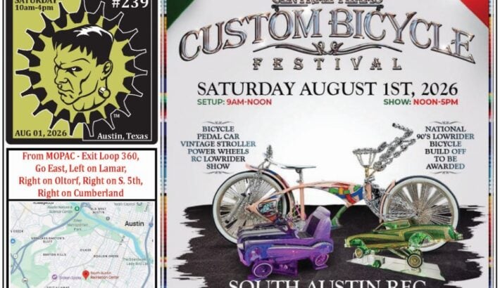FrankenBike Austin # 239: Special Event in Conjunction with the Central Texas Custom Bicycle Festival August 01, 2026 from 10am-4pm ALL VENDORS MUST REGISTER
