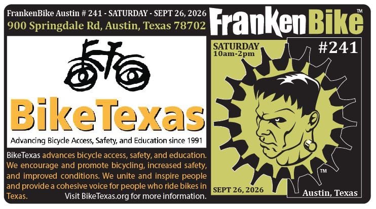 FrankenBike Austin # 241: SATURDAY @ BikeTexas