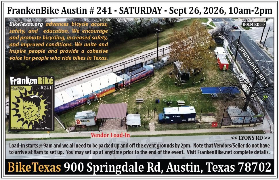 FrankenBike Austin # 241: SATURDAY @ BikeTexas